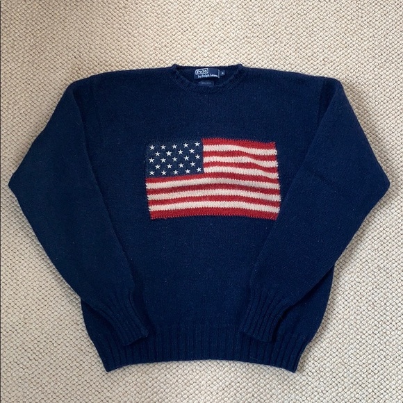 Vintage Ralph Lauren Flag Sweater 